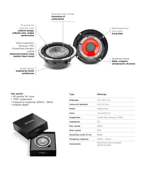LOA FOCAL UTOPIA M 3.5WM (Midrange) (LẺ)