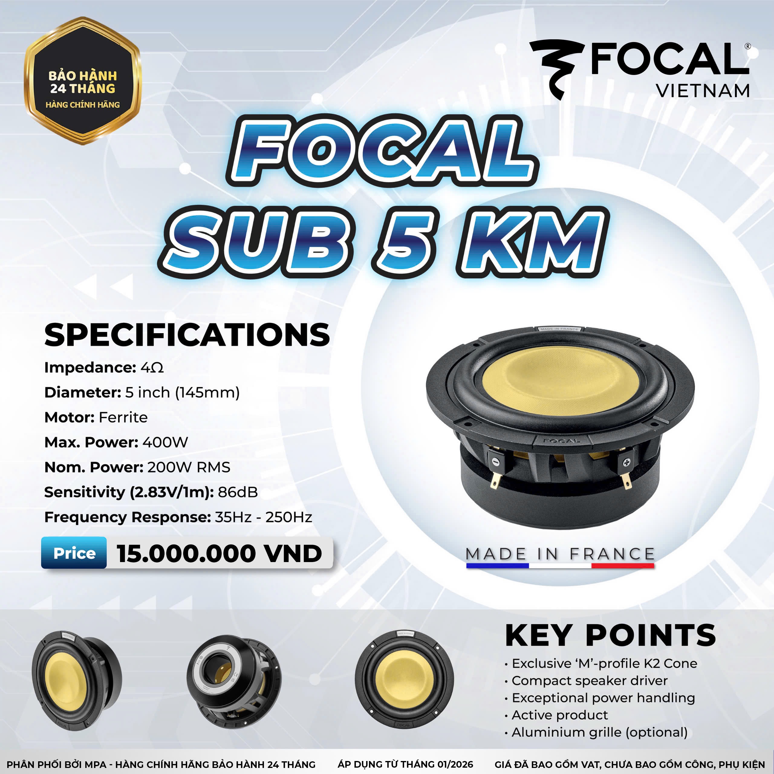 SUB FOCAL K2 POWER M SUB 5 KM